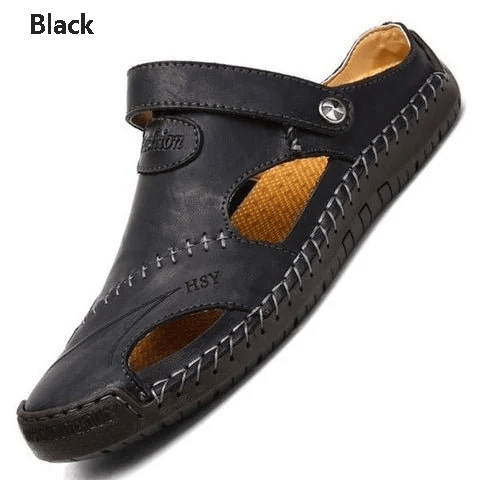 Weiche Leder Herren Outdoor Sandalen Atmungsaktiv