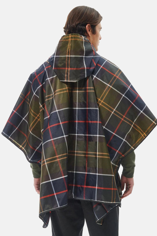 Wasserdichter Tartan-Poncho