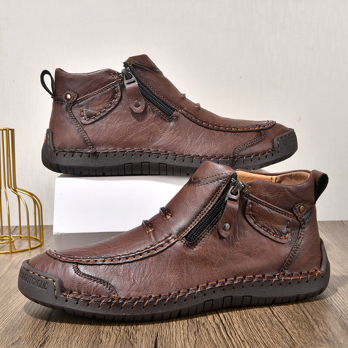 ⏰ Limited-Time 49% OFF – Comfortable Flat-Soled Handmade Leather Casual Shoes