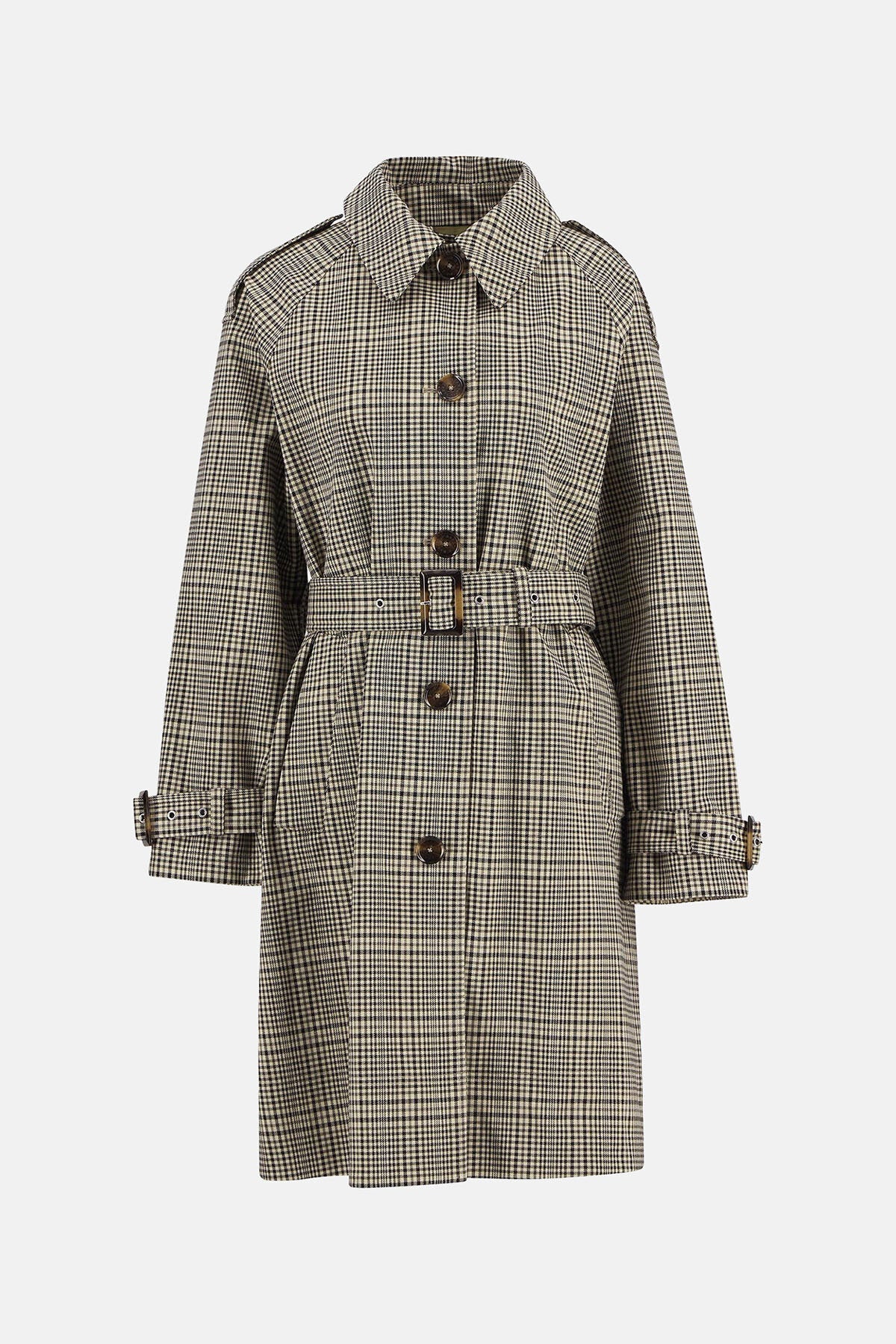 Maia Karierter wasserabweisender Trenchcoat