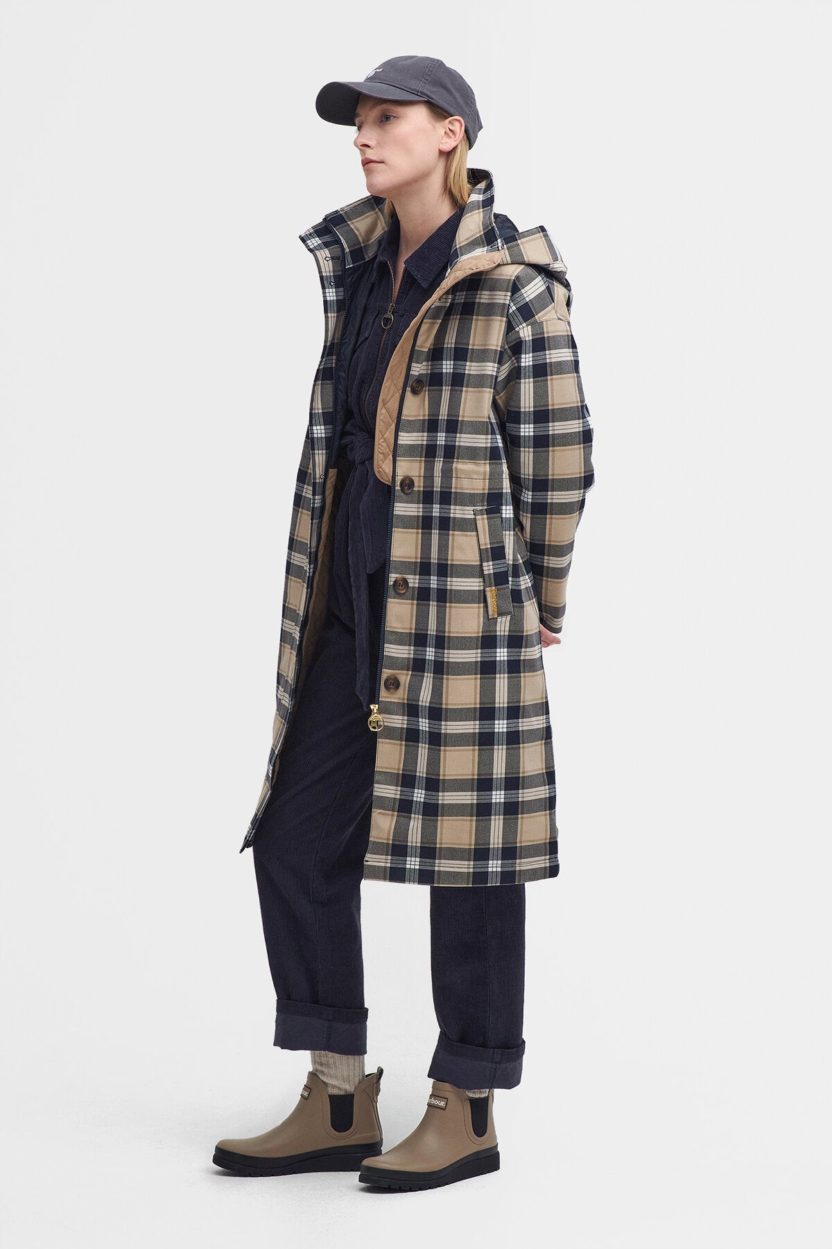 Iris wasserdichte Jacke mit Schottenmuster