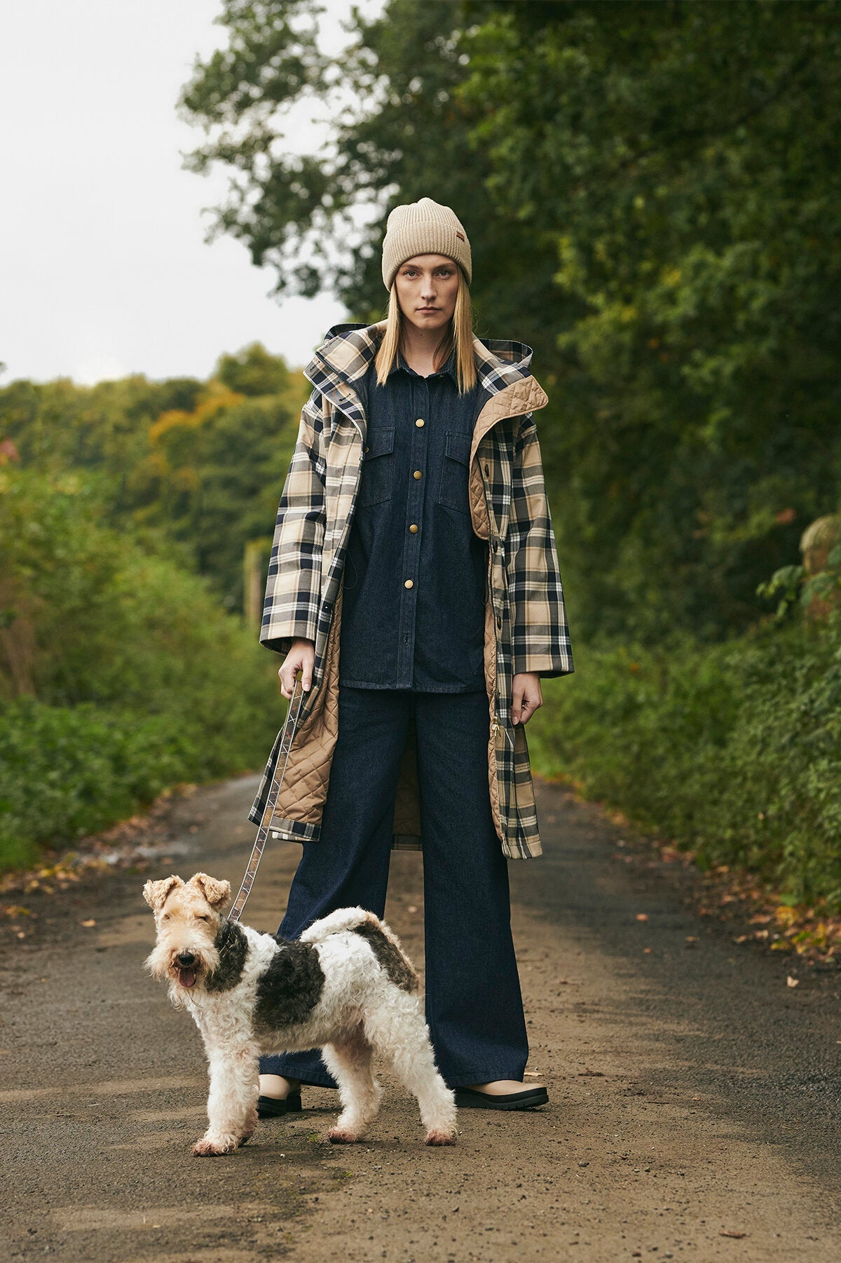 Iris wasserdichte Jacke mit Schottenmuster