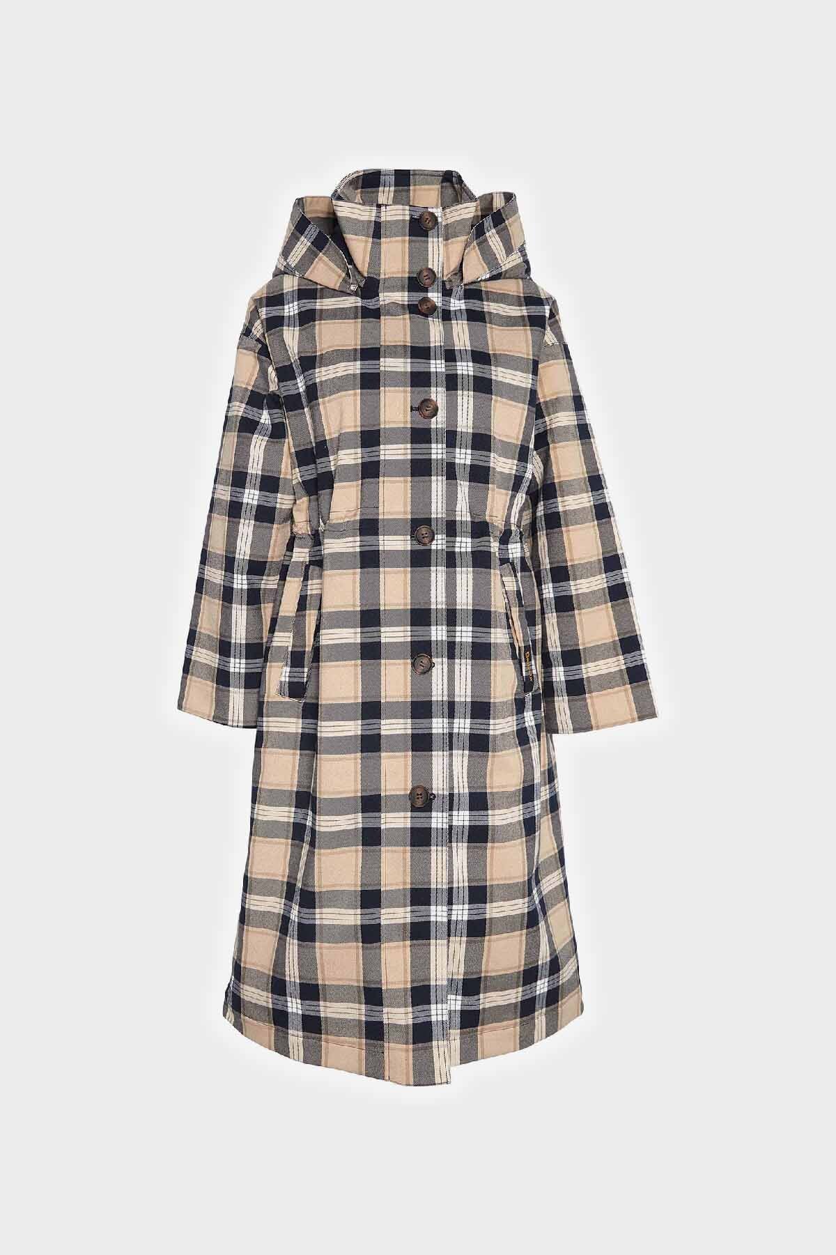 Iris wasserdichte Jacke mit Schottenmuster