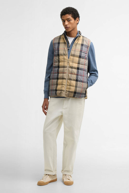 Wendbare karierte Puffer-Gilet