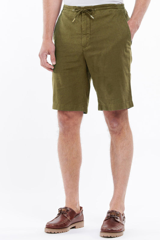 Shorts aus Leinen-Baumwoll-Mix