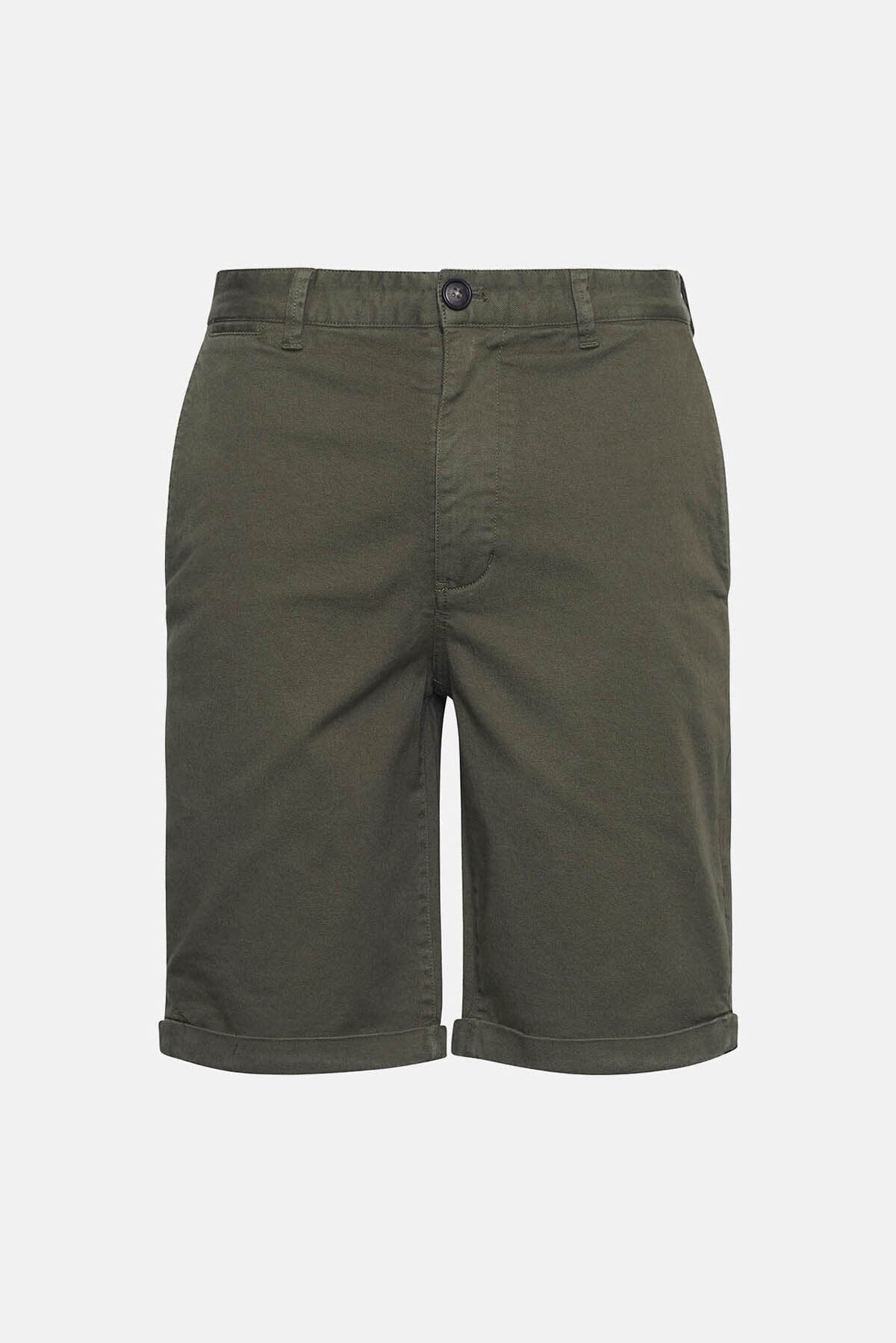 Gewaschene Twill-Chino-Shorts