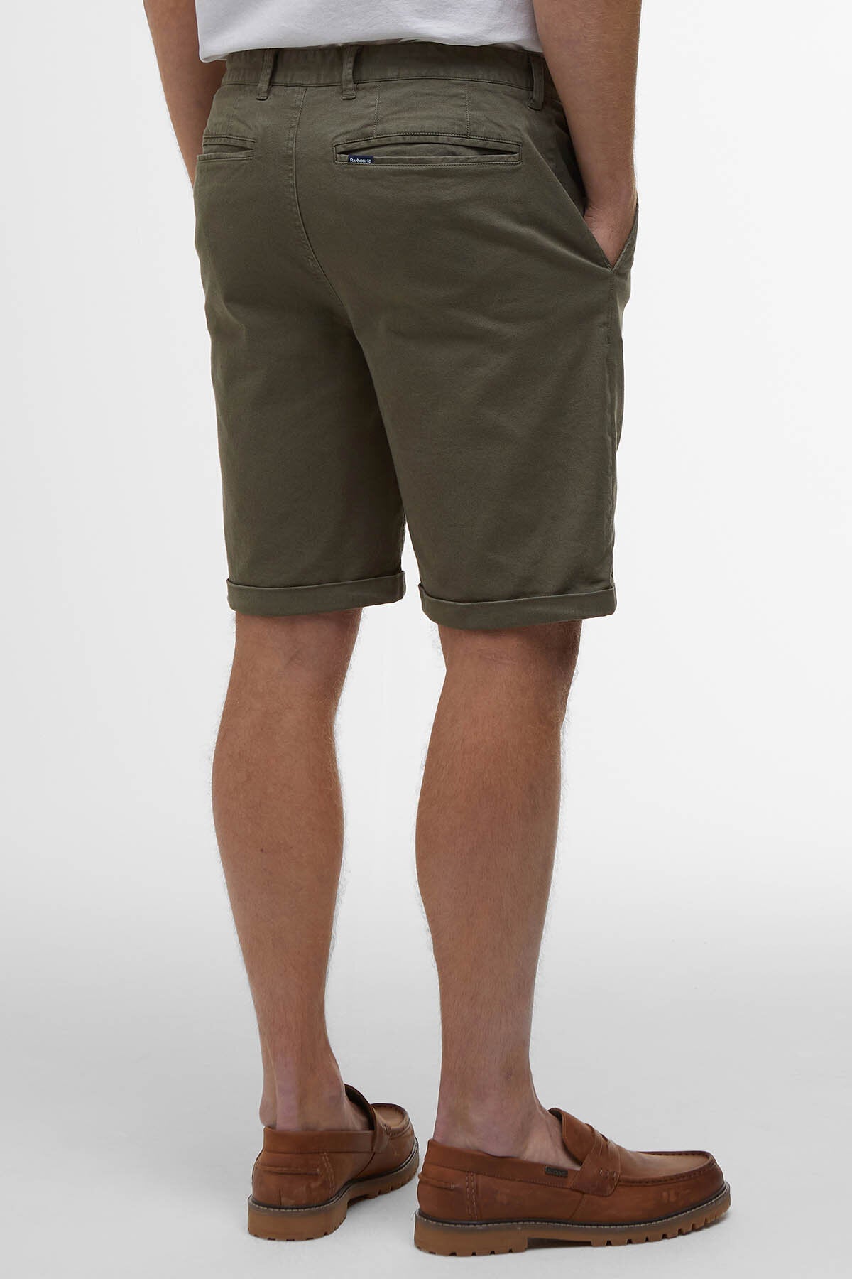 Gewaschene Twill-Chino-Shorts