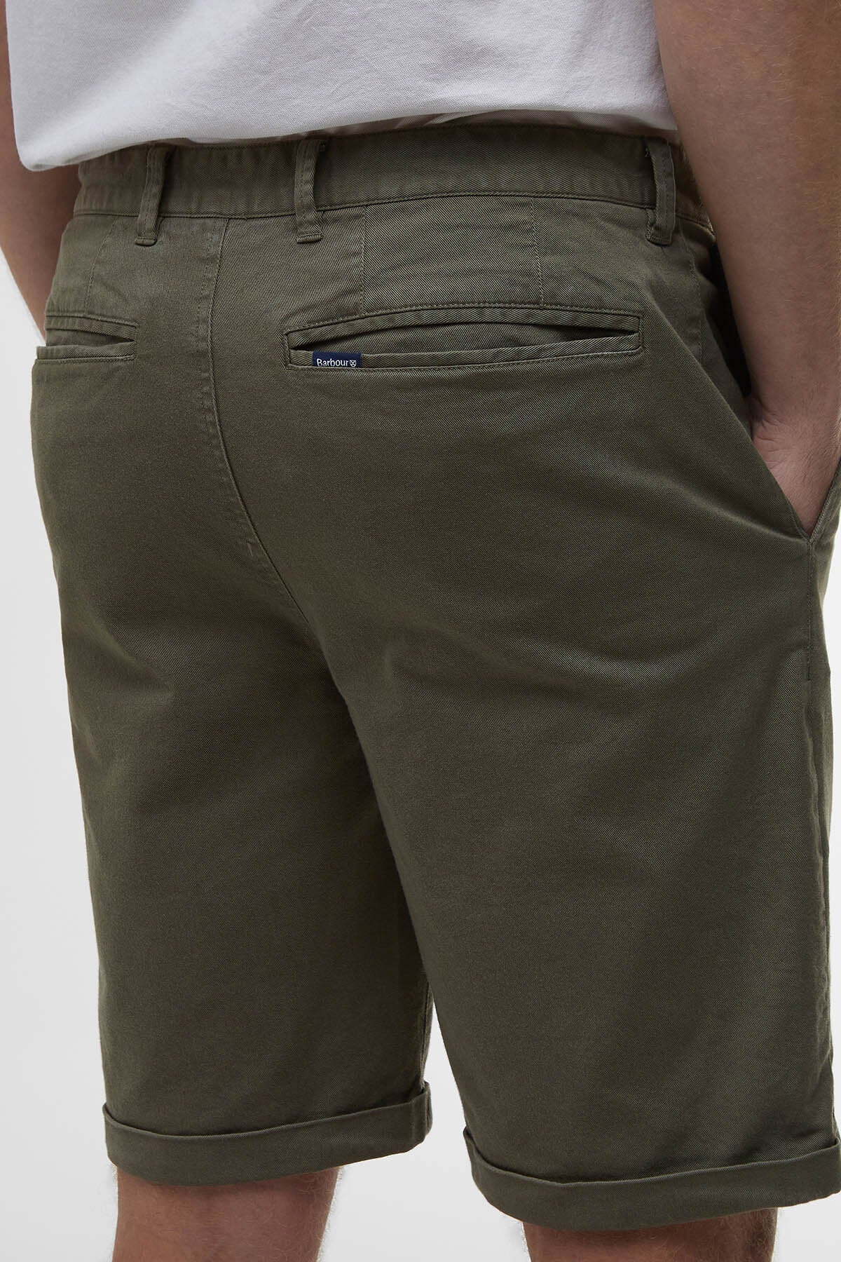 Gewaschene Twill-Chino-Shorts