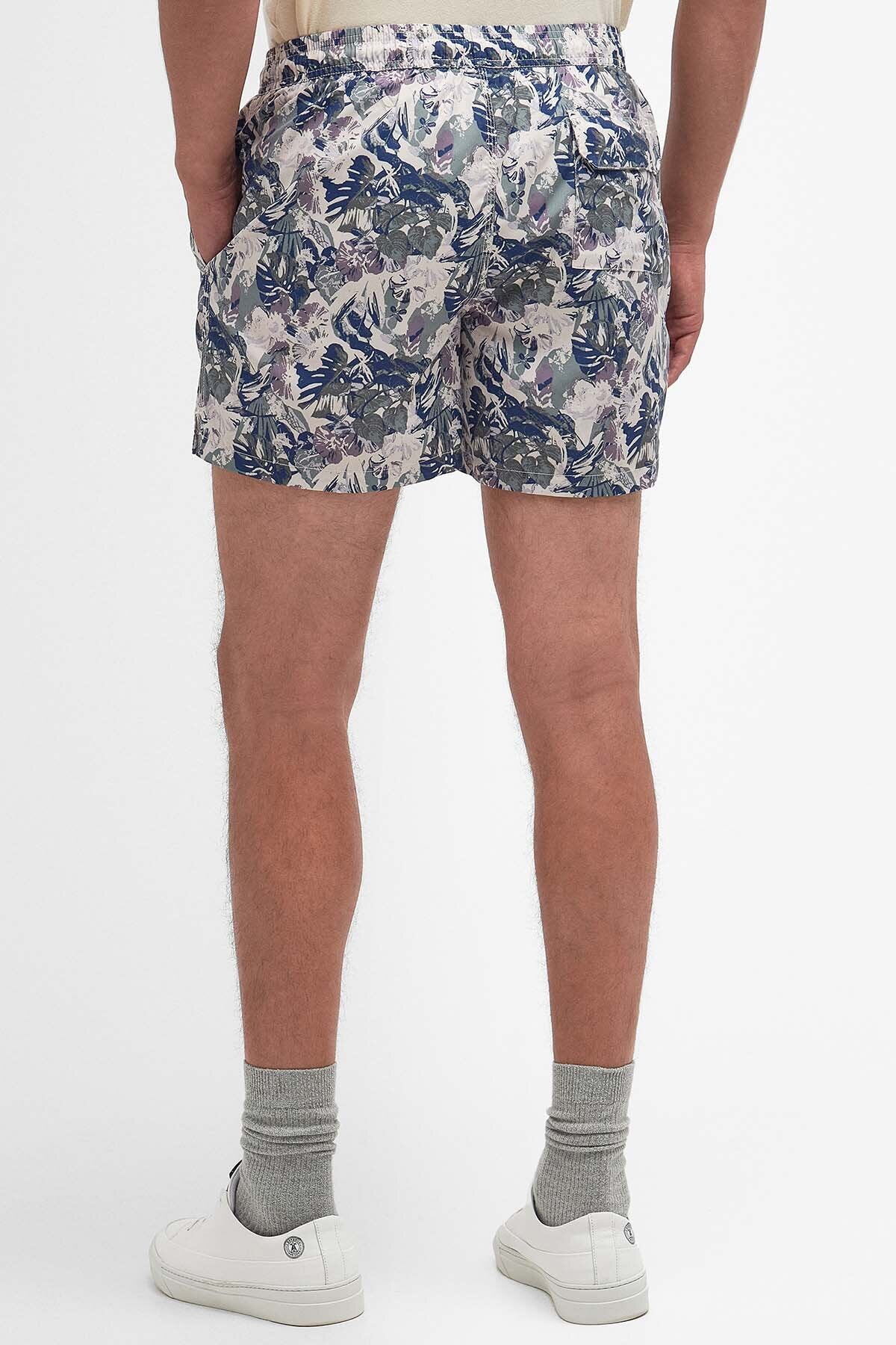 Hindle Badeshorts mit Palmenblattmuster