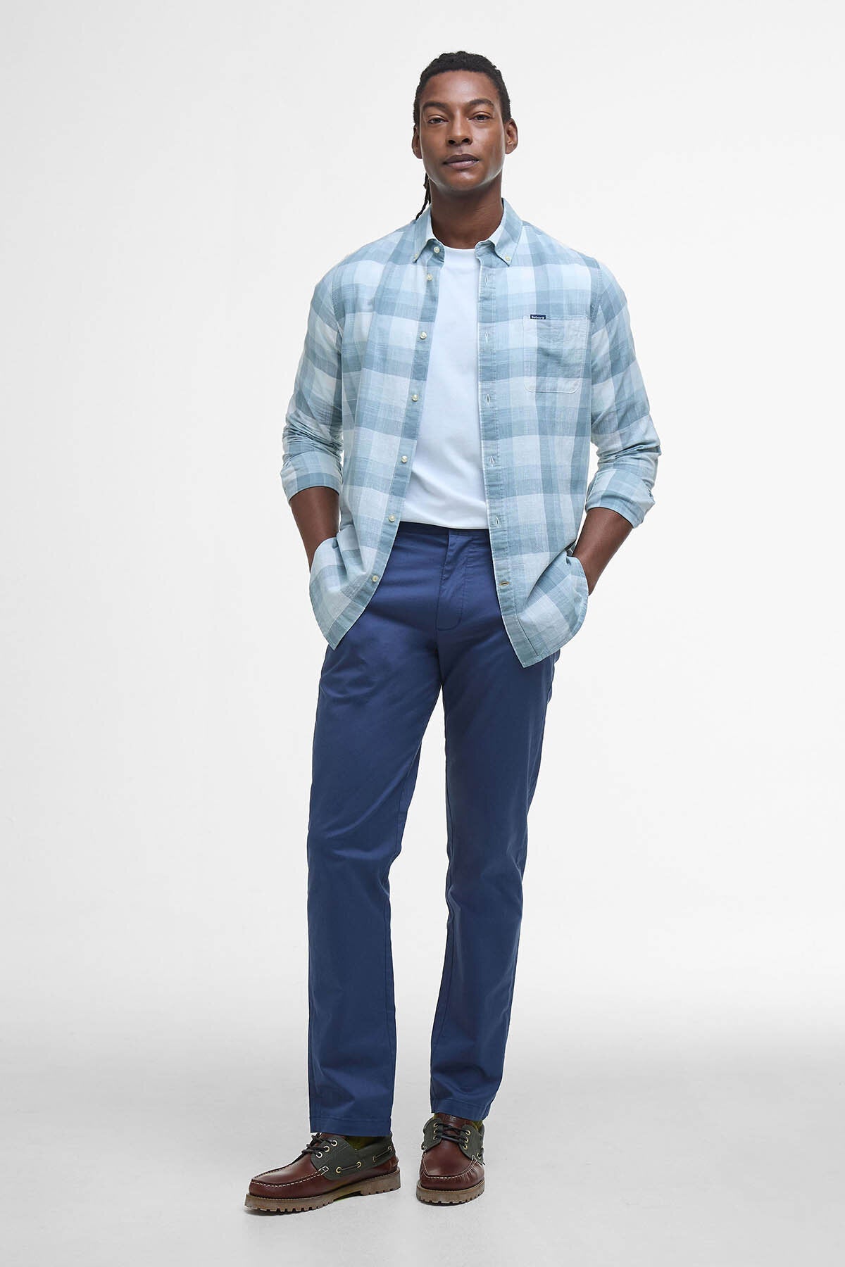 Leichte Stretch-Chino-Hose mit Schneiderpassform