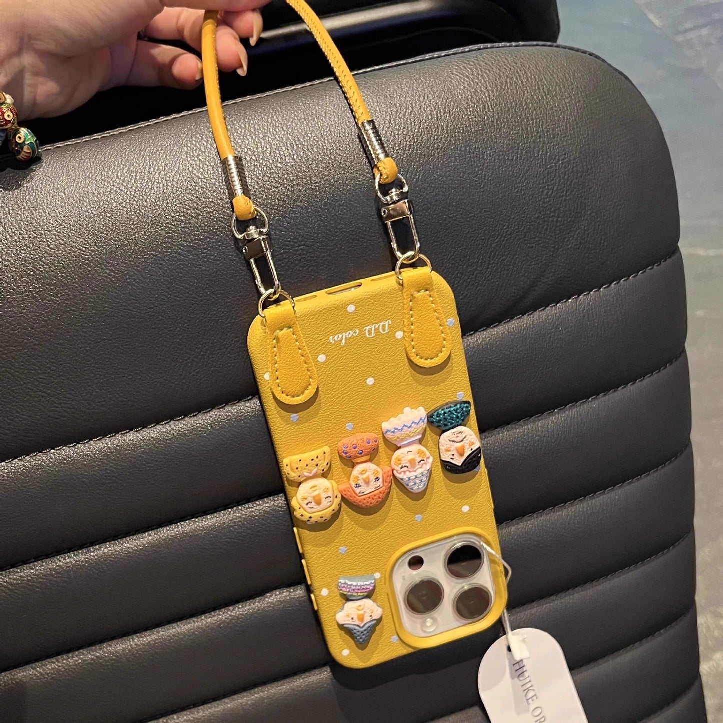 Dopamine Doll Leder Tragbare Handyhülle für iPhone