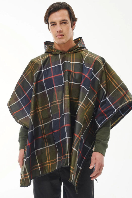 Wasserdichter Tartan-Poncho