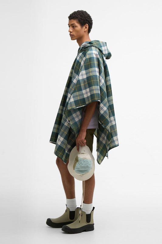 Wasserdichter Tartan-Poncho