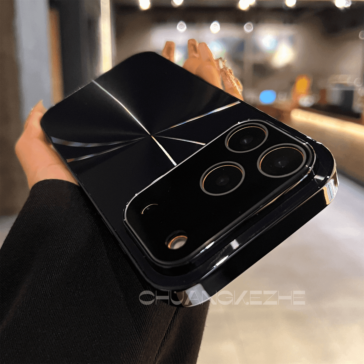 Galvanisierte Laser-Quadrat-Handyhülle passend für die iPhone-Serie