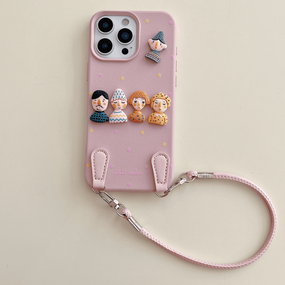 Dopamine Doll Leder Tragbare Handyhülle für iPhone